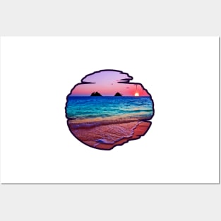 beautiful hawaii beach sunset Posters and Art